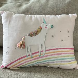 Pottery Barn Kids Pink Molly Unicorn Decorative Throw Pillow